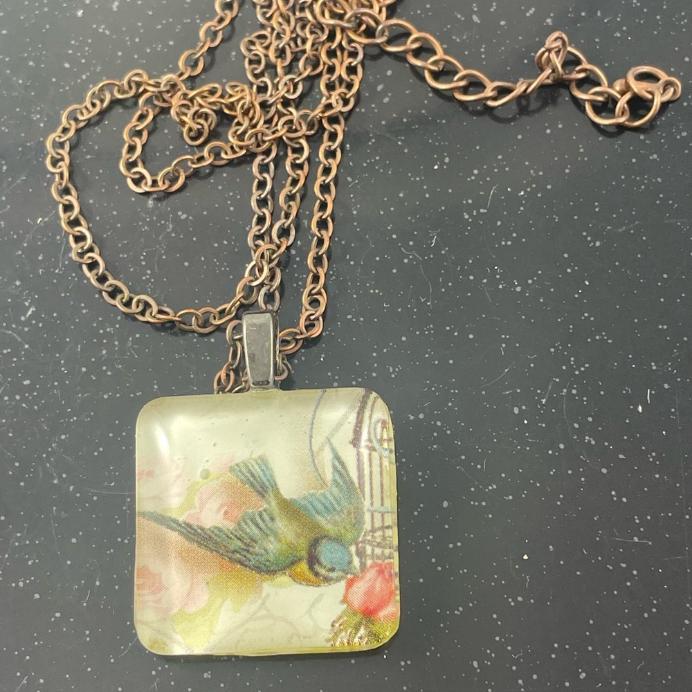 Vintage Bird Pendant Necklace